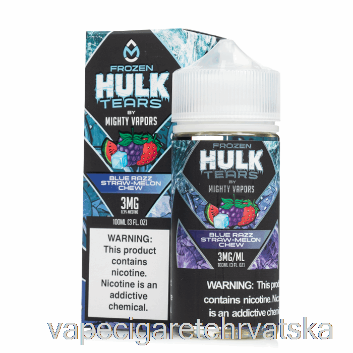 Vape Cigarete Frozen Blue Razz Straw Melon Chew - Hulk Tears - 100ml 0mg